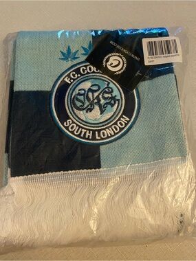 F.C. Cookies South London Scarf in Light Blue & Navy